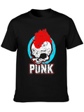 Punk Skull Graphic Tee - Rocker Style