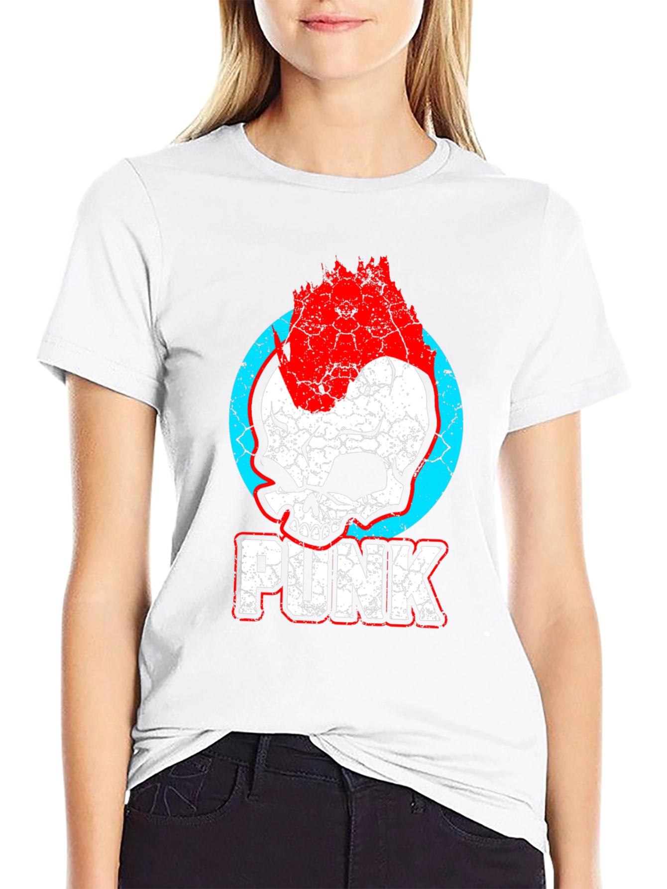 Punk Skull Graphic Tee - Rocker Style