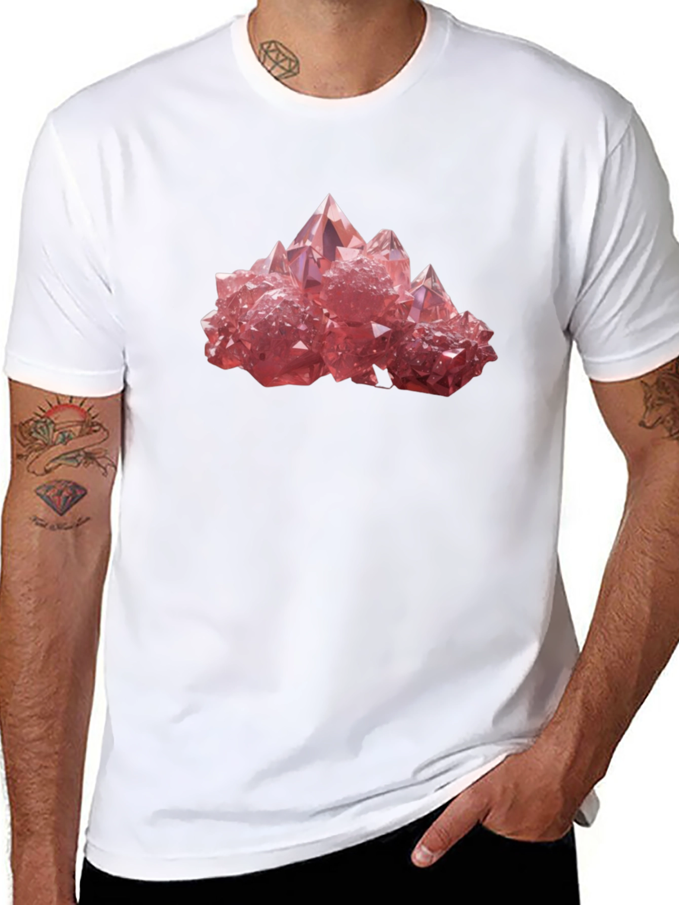 Crystals Graphic Tee - Black
