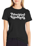 Prioritize Kindness Black Graphic Tee
