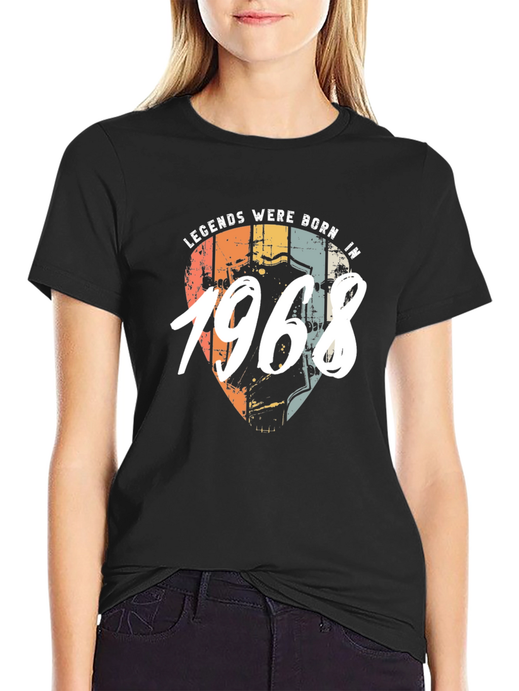 Legends Born In 1968 Black T-Shirt