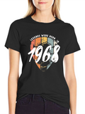 Legends Born In 1968 Black T-Shirt