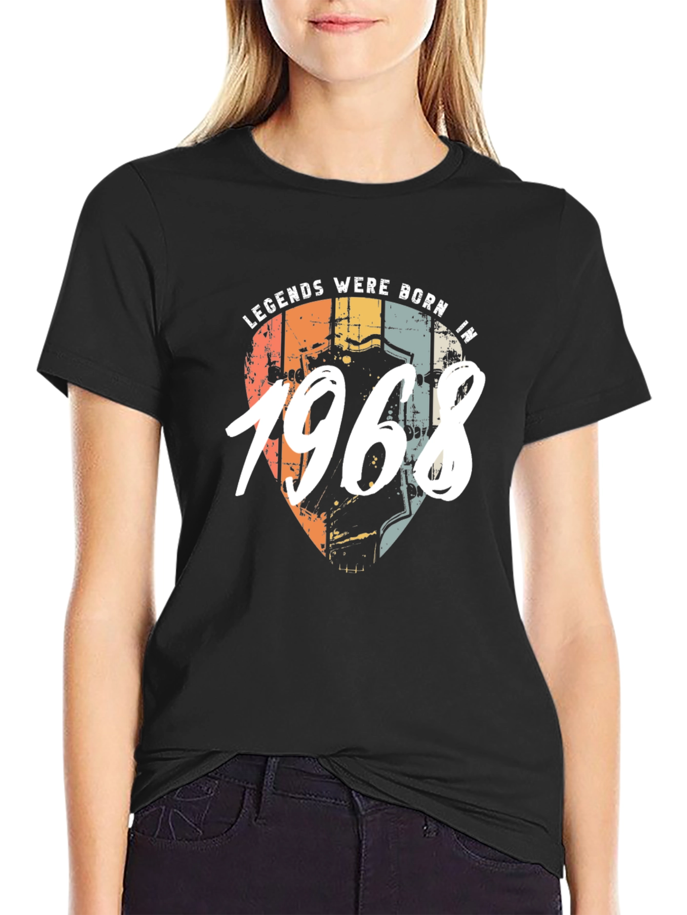 Legends Born In 1968 Black T-Shirt