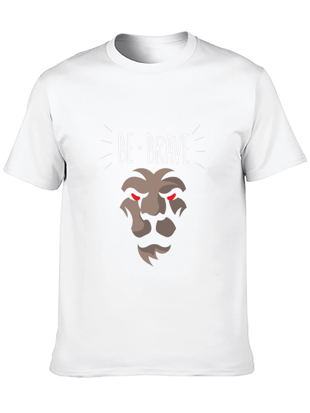 Be Brave Lion Graphic Tee - Modern Black T-Shirt