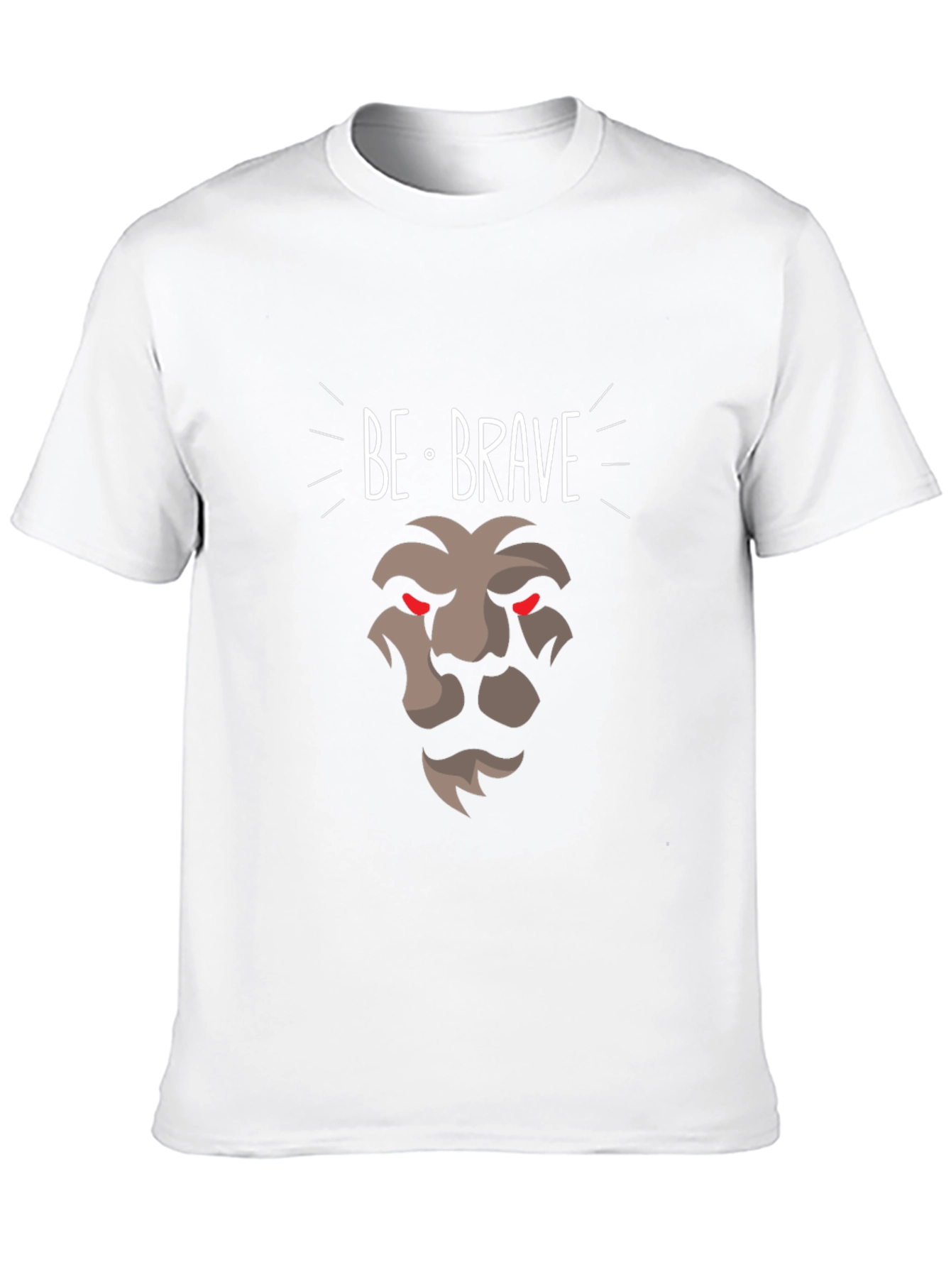 Be Brave Lion Graphic Tee - Modern Black T-Shirt