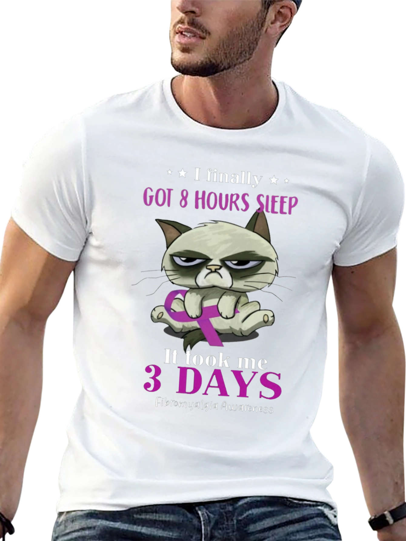 Fibromyalgia Awareness Grumpy Cat T-Shirt
