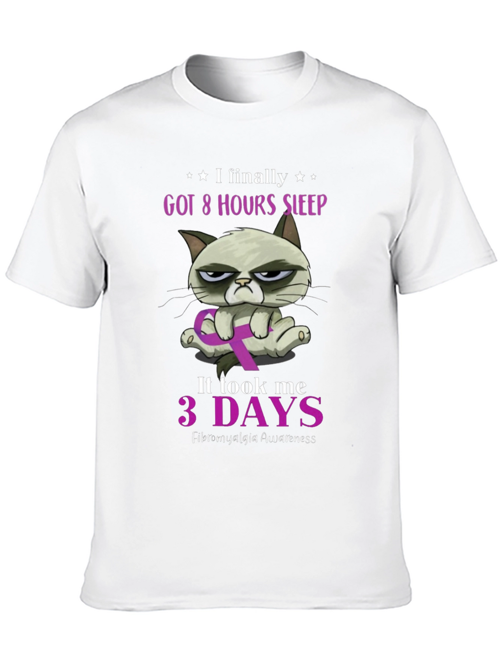 Fibromyalgia Awareness Grumpy Cat T-Shirt