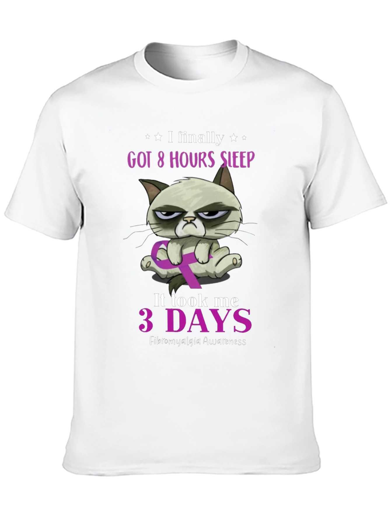 Fibromyalgia Awareness Grumpy Cat T-Shirt
