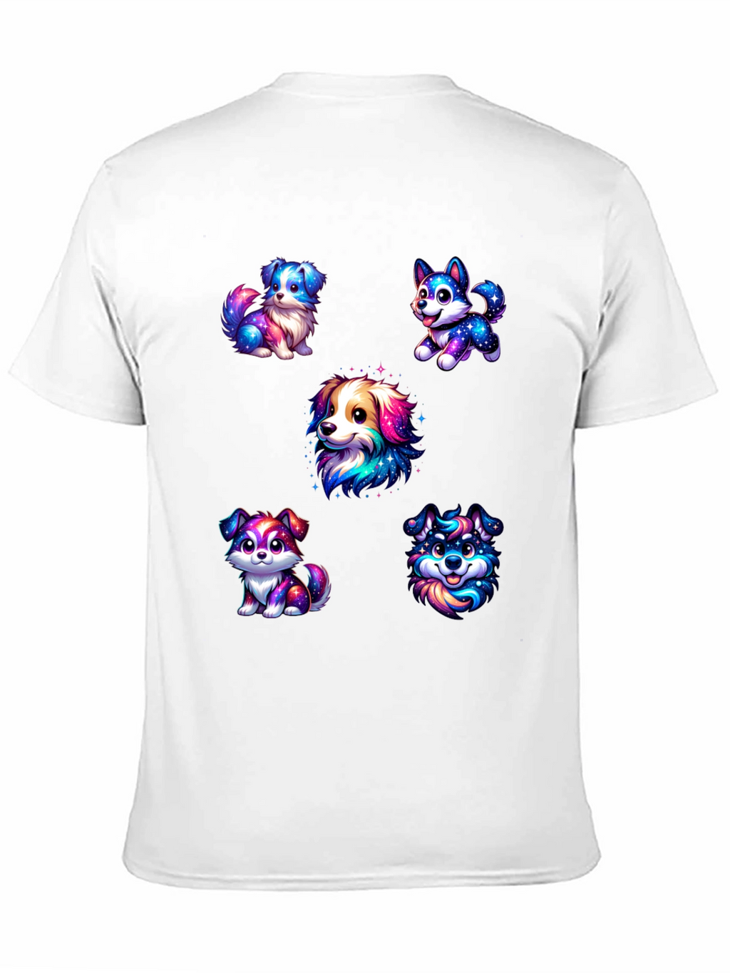 Cute Galaxy Puppy Dog Graphic T-Shirt