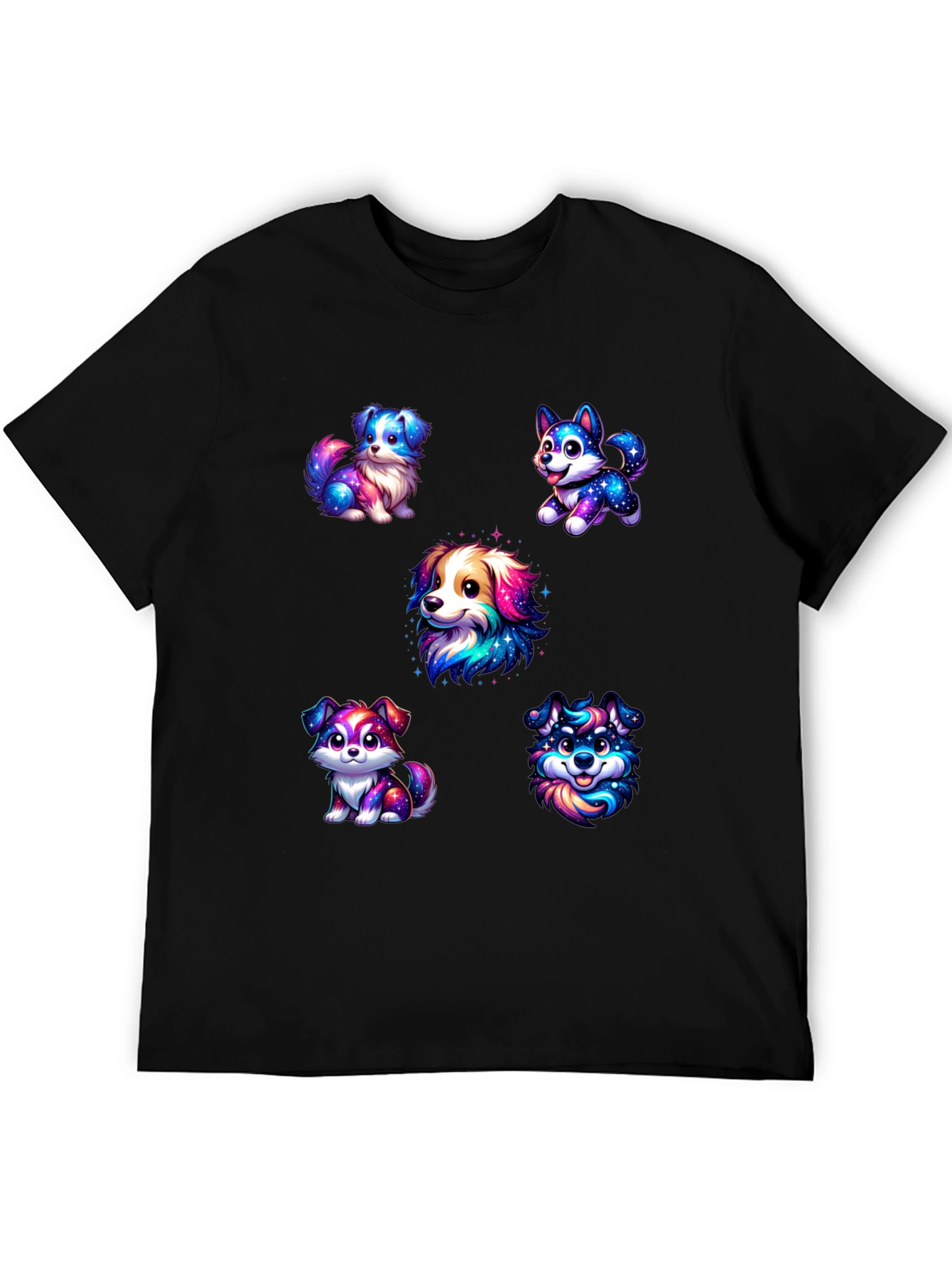 Cute Galaxy Puppy Dog Graphic T-Shirt