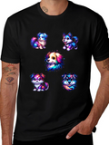 Cute Galaxy Puppy Dog Graphic T-Shirt