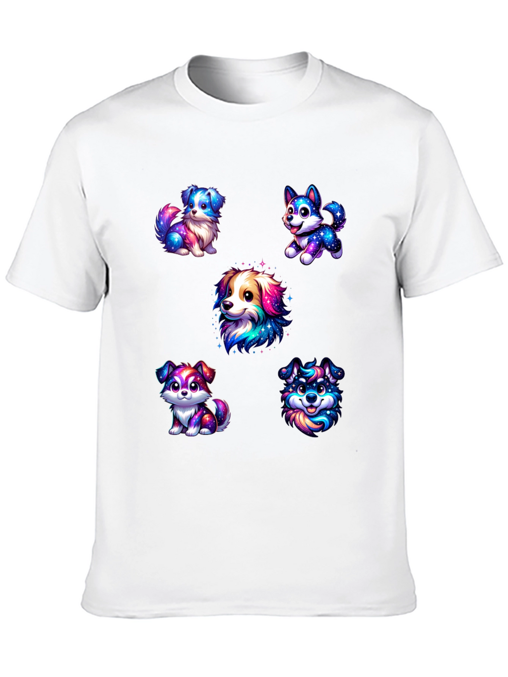 Cute Galaxy Puppy Dog Graphic T-Shirt
