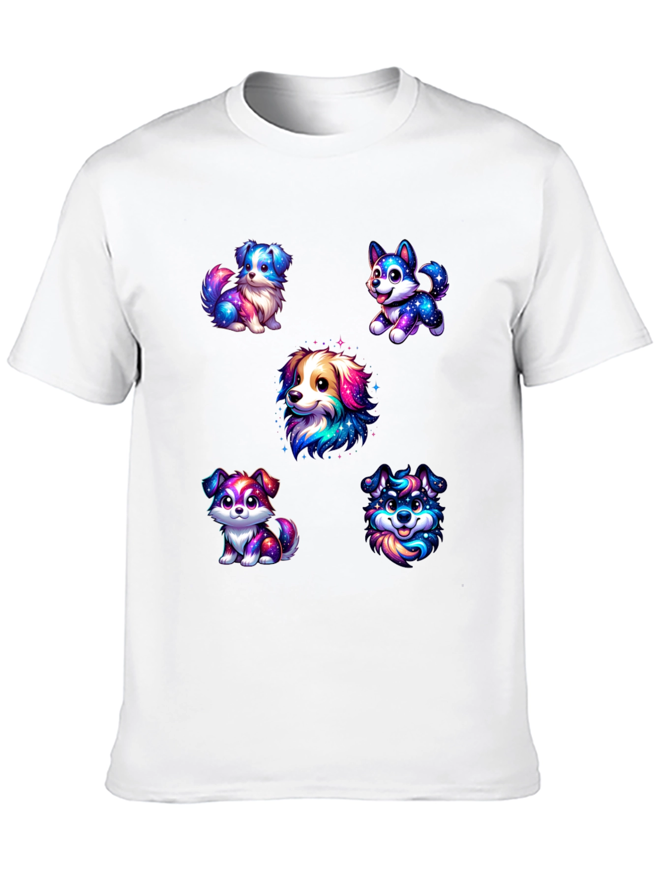 Cute Galaxy Puppy Dog Graphic T-Shirt