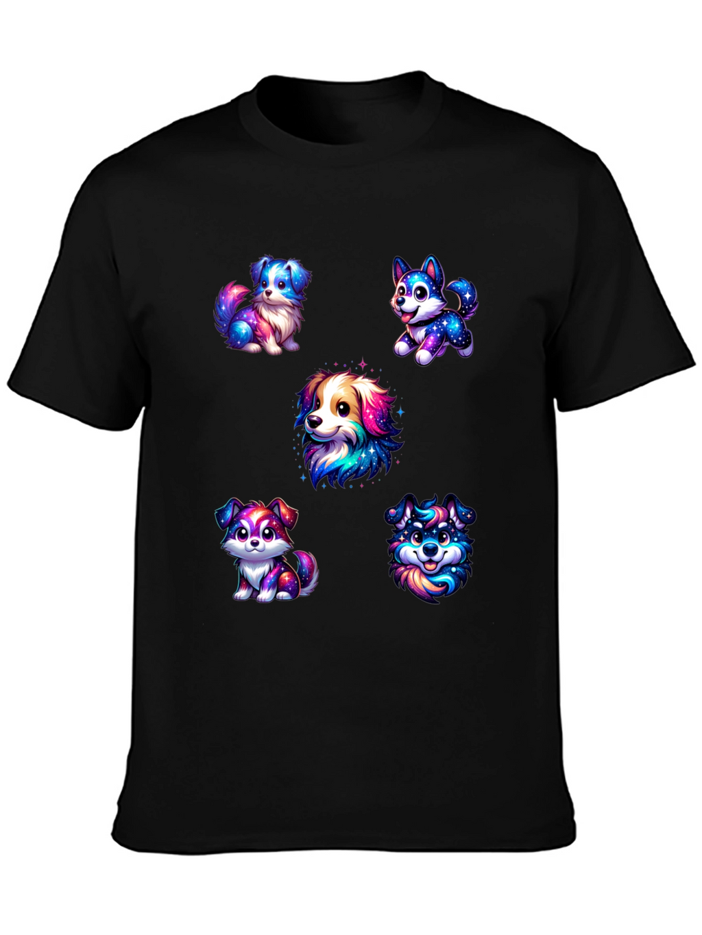 Cute Galaxy Puppy Dog Graphic T-Shirt