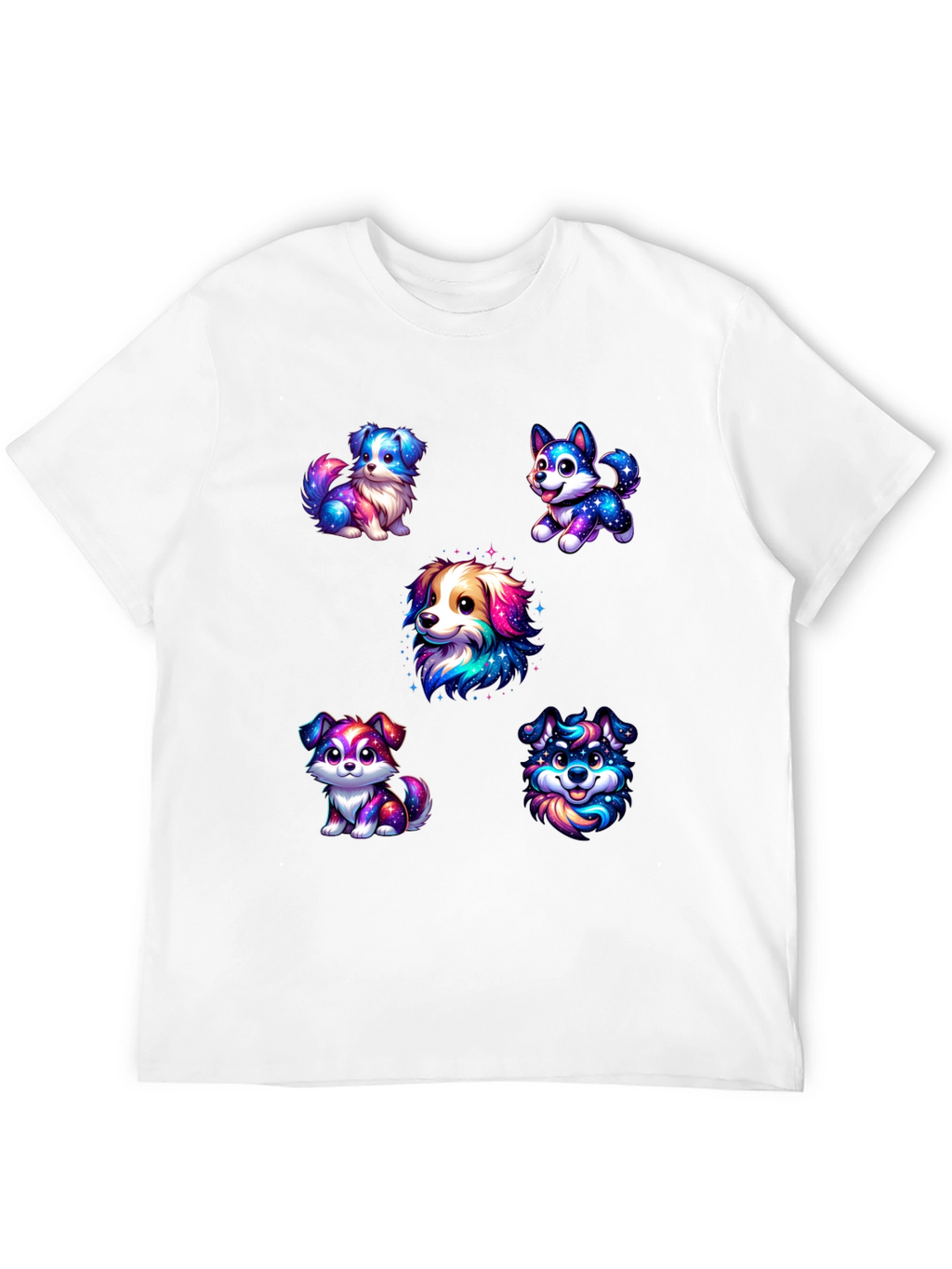 Cute Galaxy Puppy Dog Graphic T-Shirt