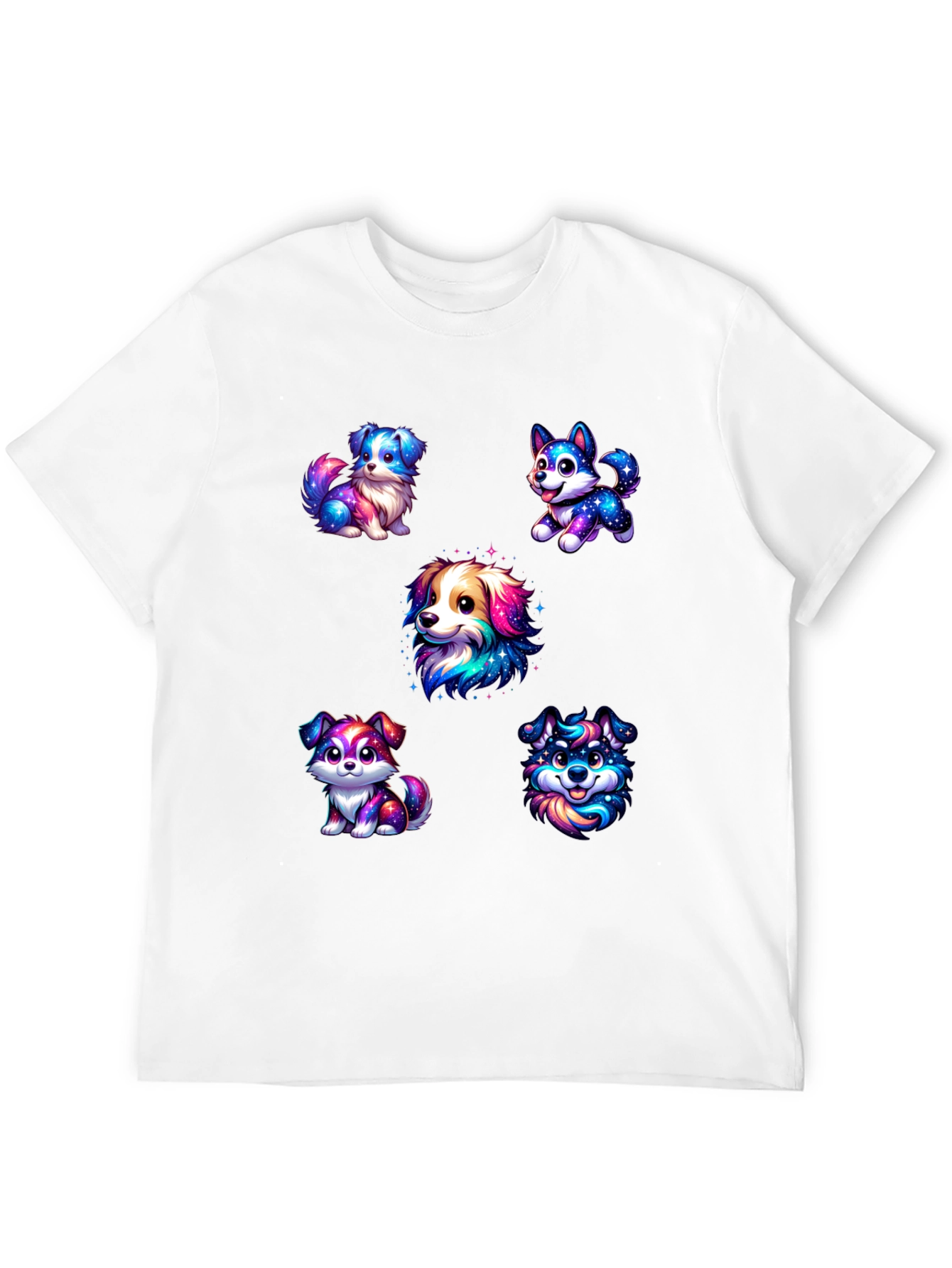 Cute Galaxy Puppy Dog Graphic T-Shirt