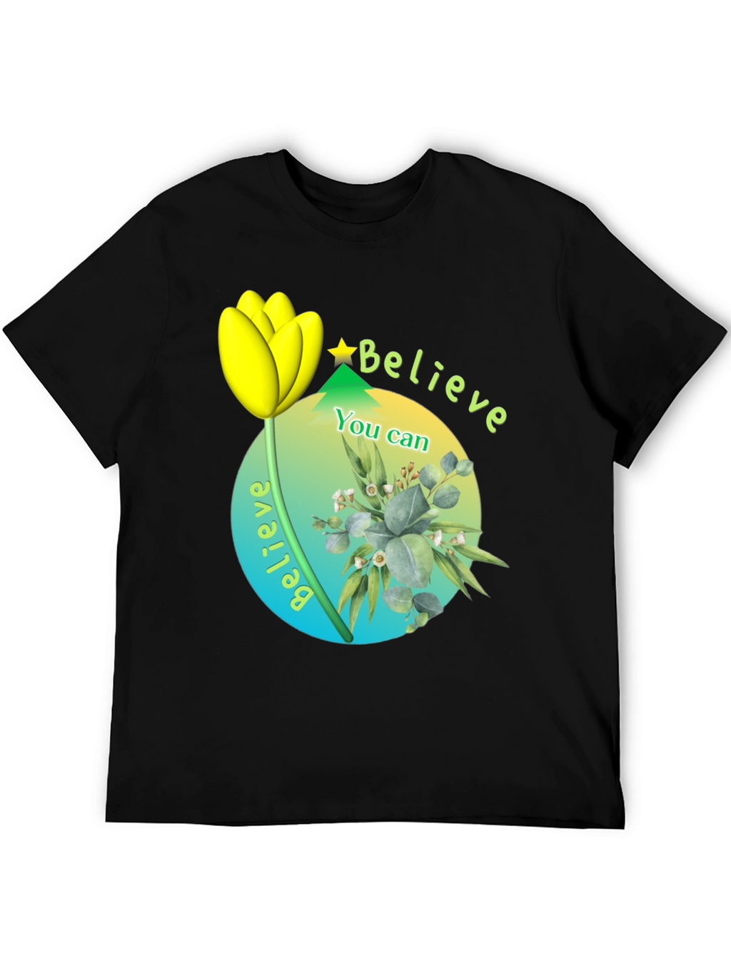 Believe You Can Black T-Shirt