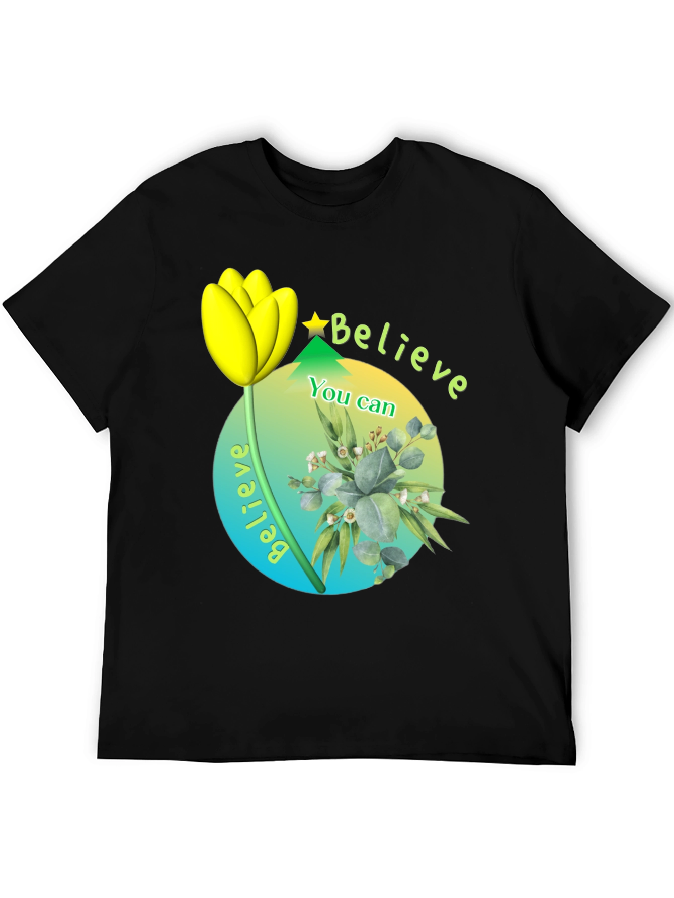 Believe You Can Black T-Shirt