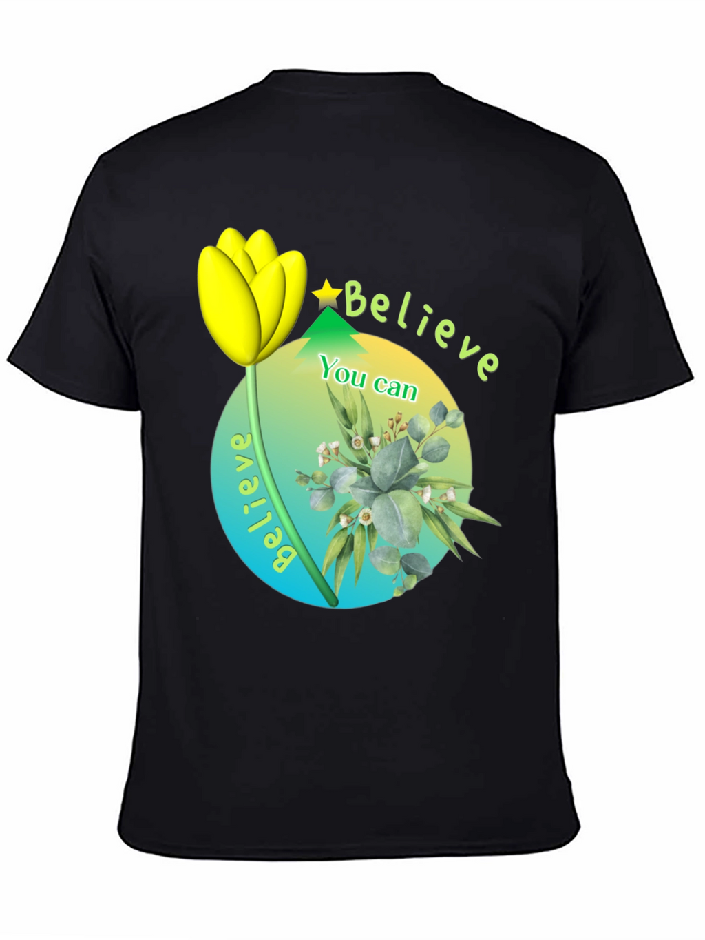 Believe You Can Black T-Shirt