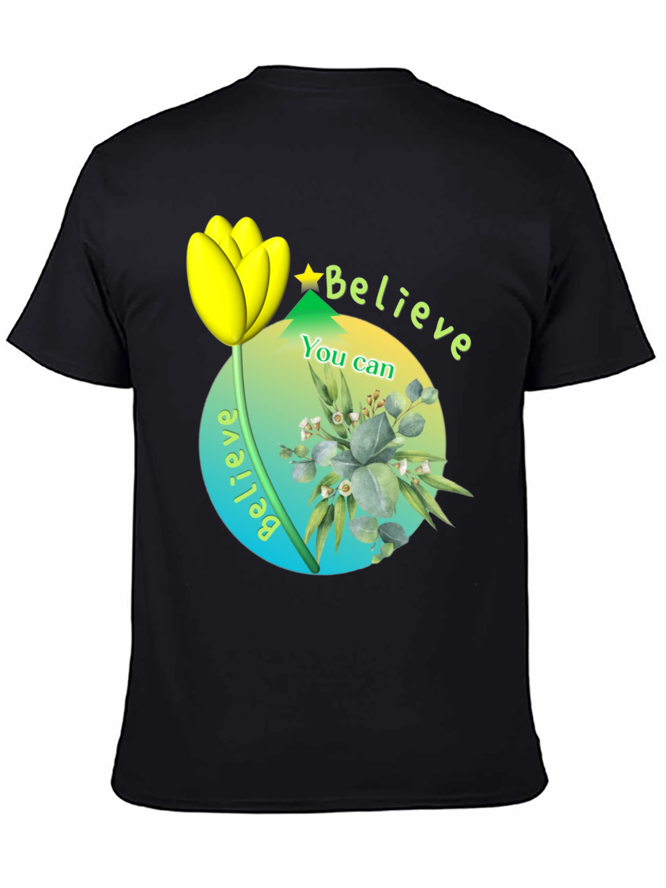 Believe You Can Black T-Shirt