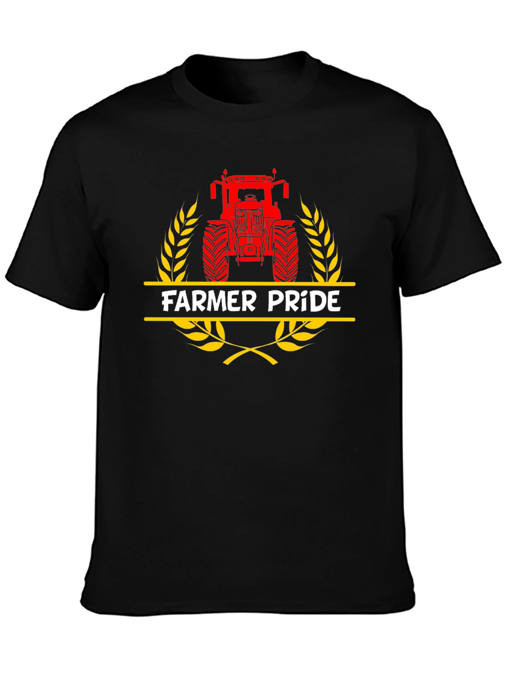Farmer Pride Tractor Graphic Tee - Black