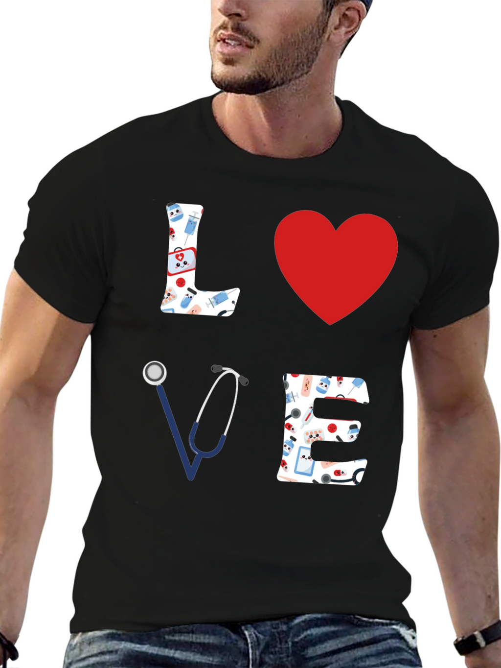 Nurse Love T-Shirt - Medical Heart Tee