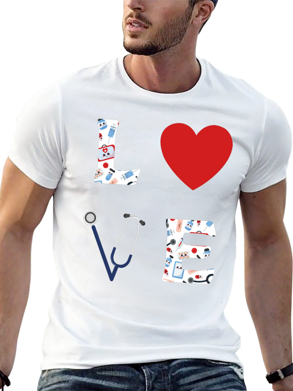 Nurse Love T-Shirt - Medical Heart Tee