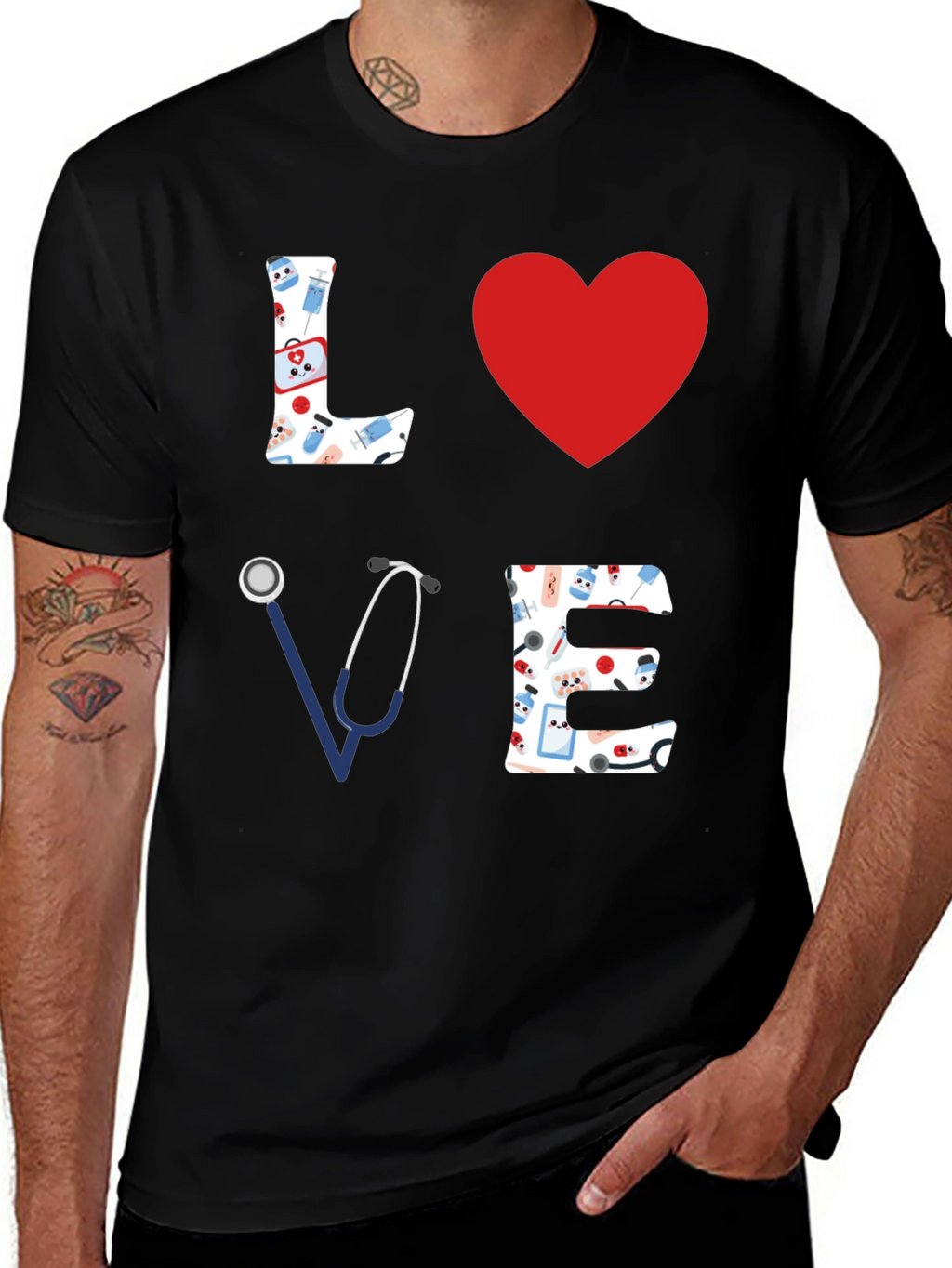 Nurse Love T-Shirt - Medical Heart Tee
