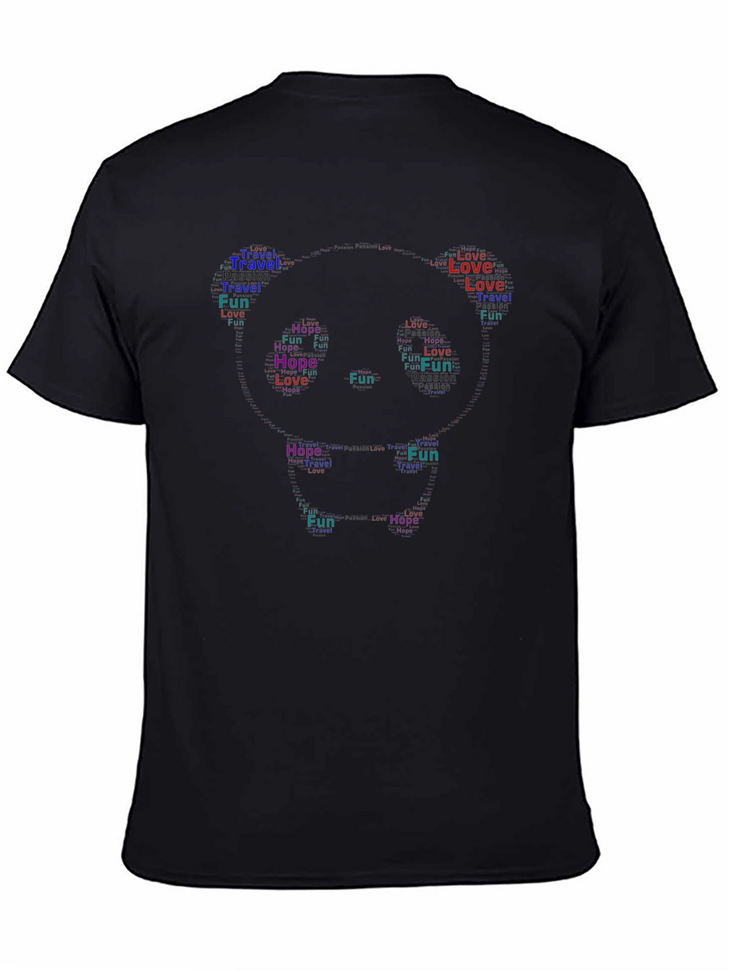 Word Art Face Graphic T-Shirt