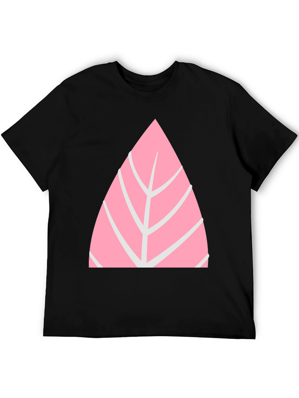 Pink Leaf Graphic Tee - Casual Style