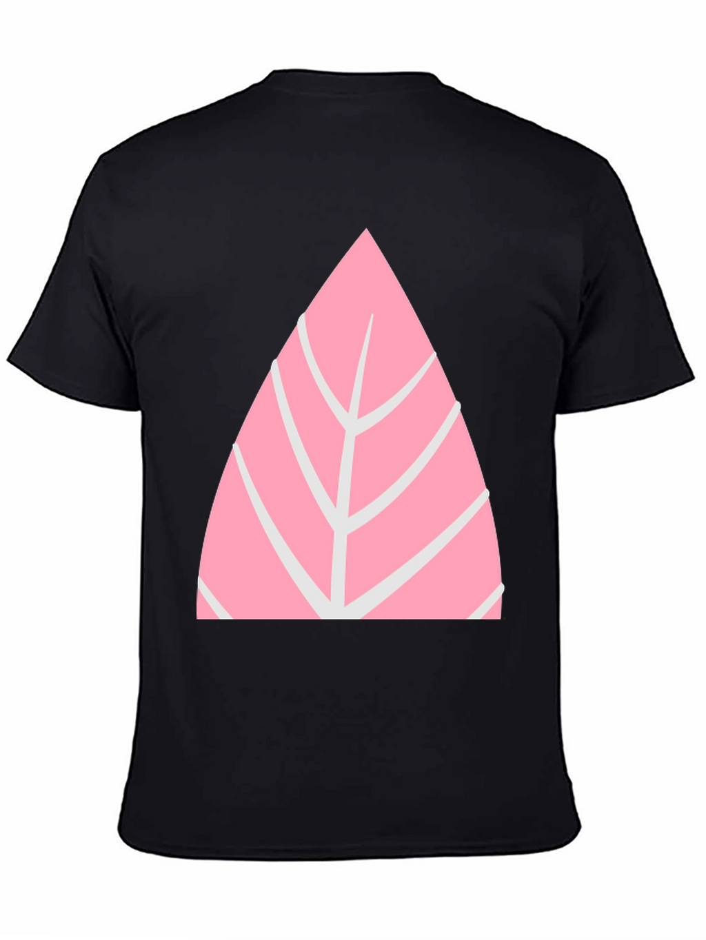 Pink Leaf Graphic Tee - Casual Style