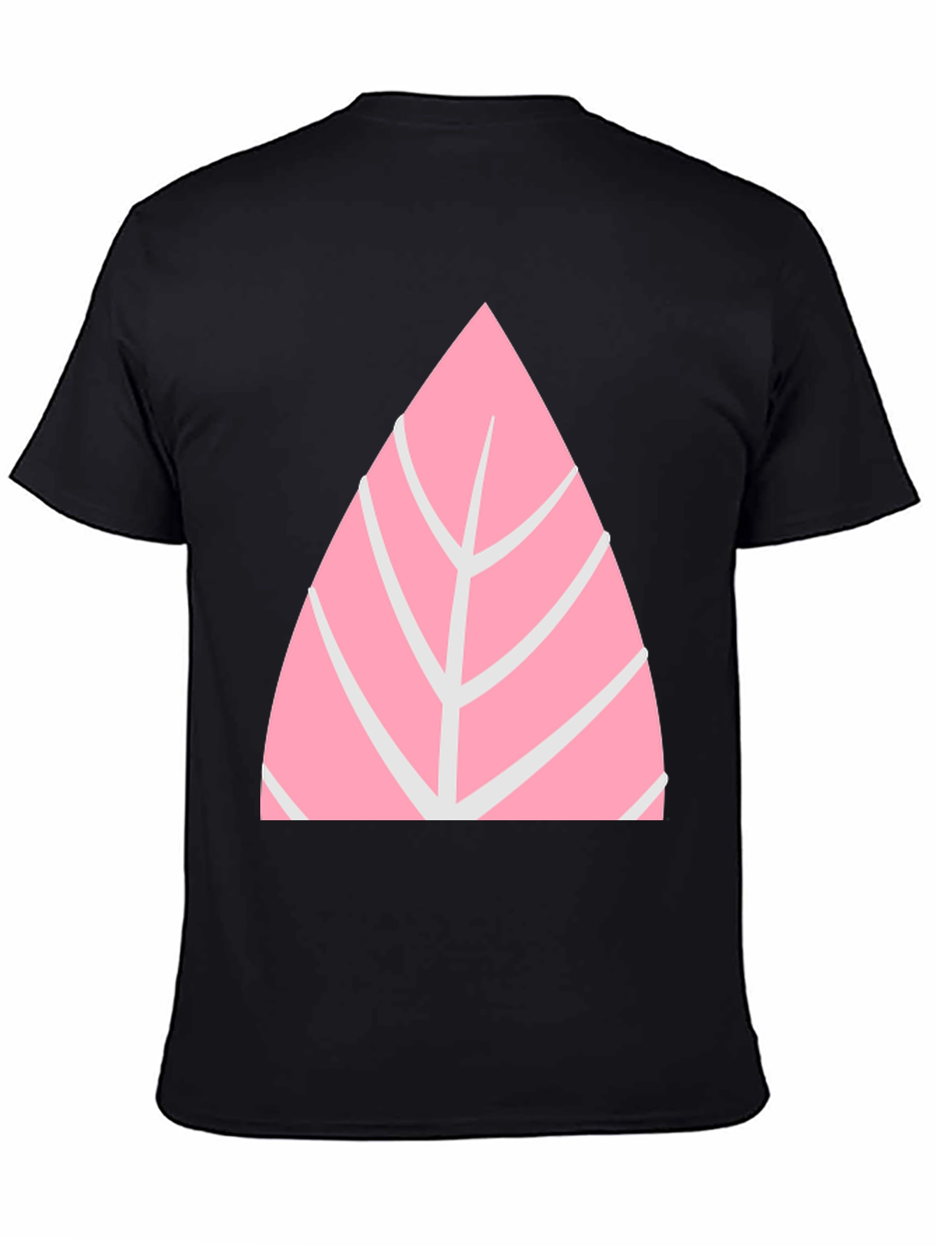 Pink Leaf Graphic Tee - Casual Style