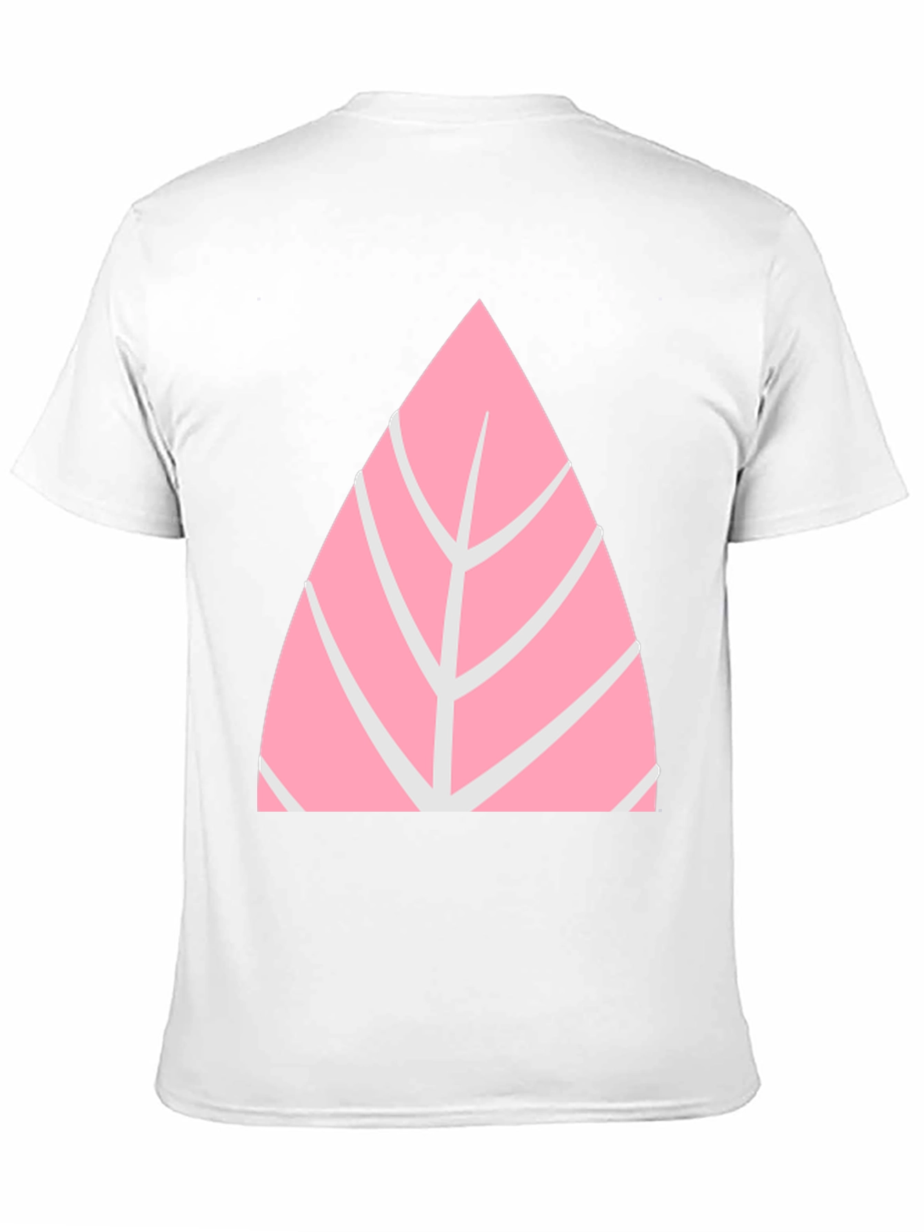 Pink Leaf Graphic Tee - Casual Style
