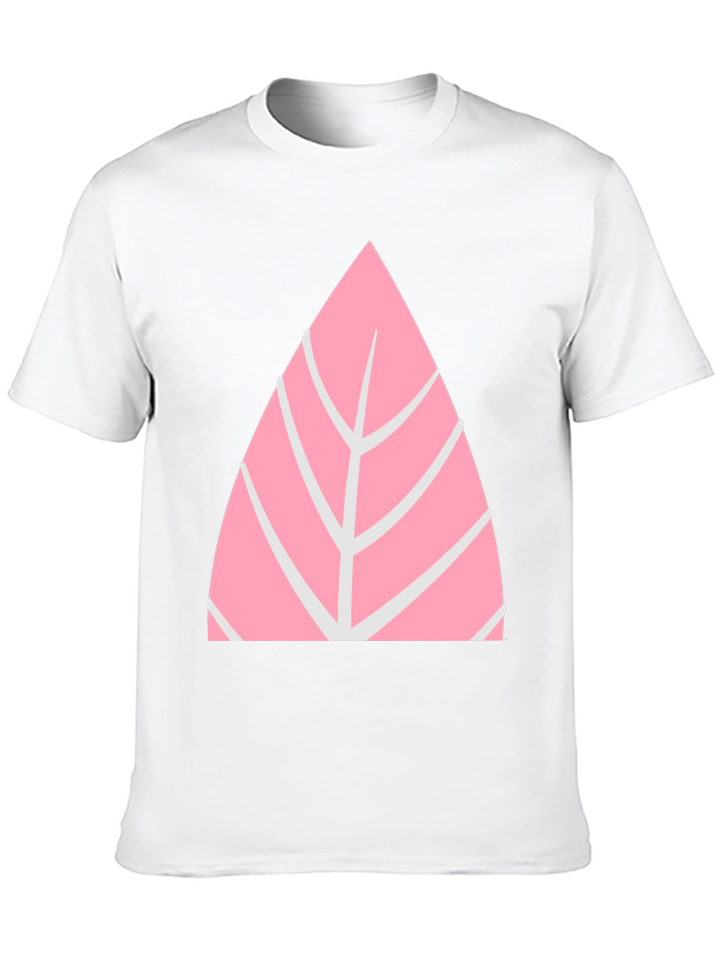 Pink Leaf Graphic Tee - Casual Style