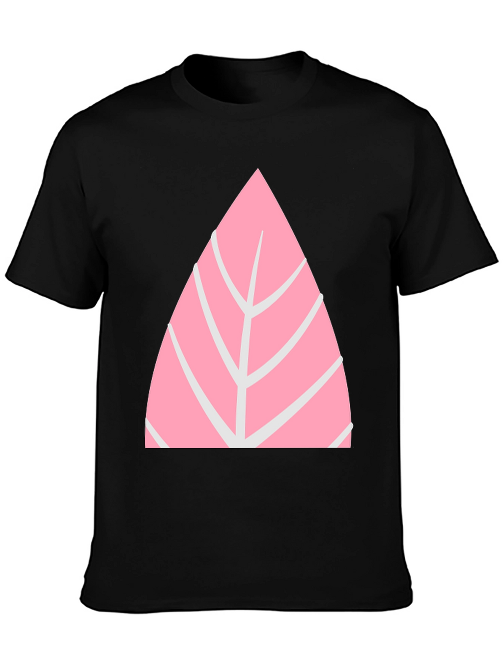 Pink Leaf Graphic Tee - Casual Style