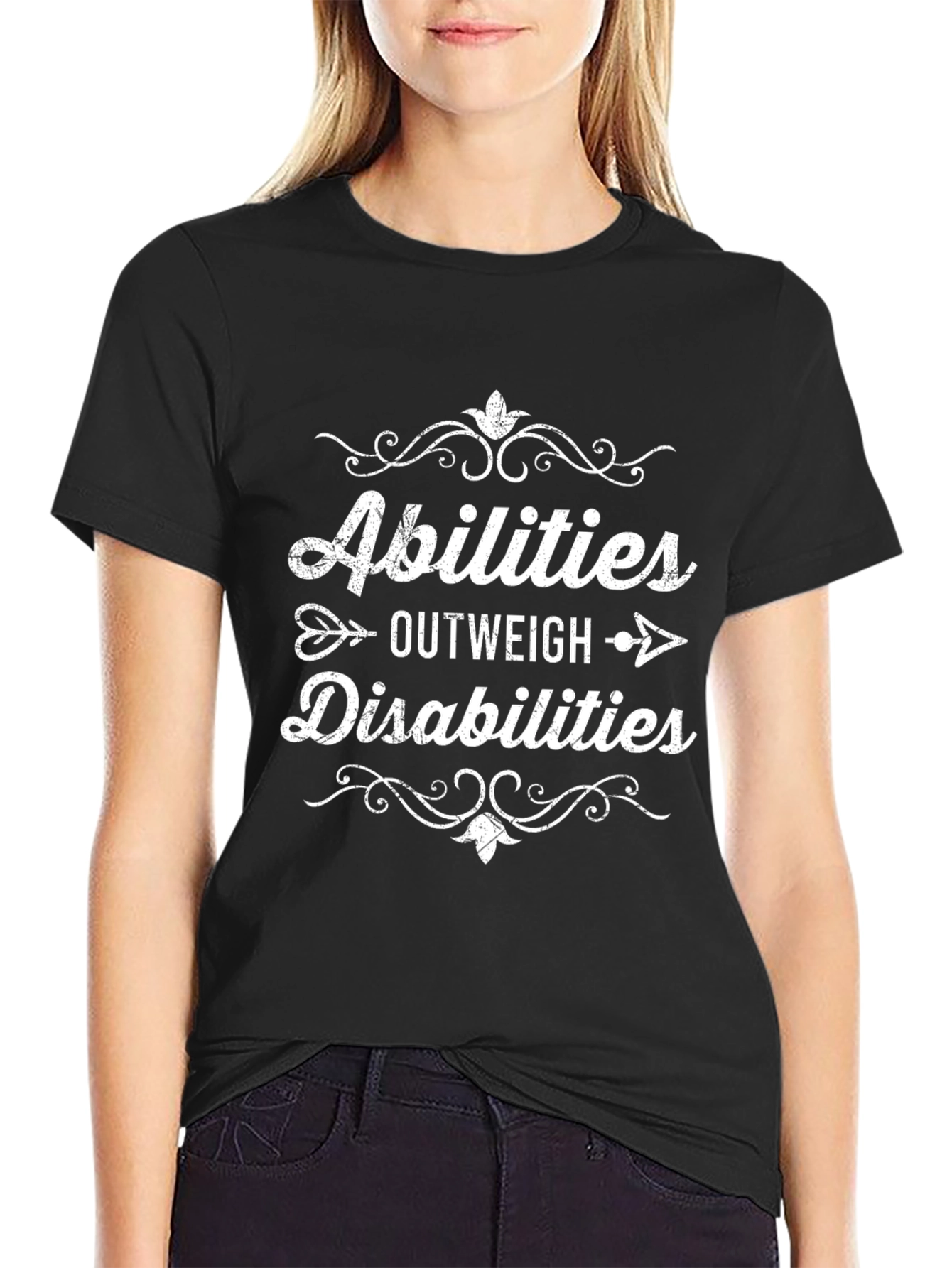 Abilities Outweigh Disabilities Graphic Tee