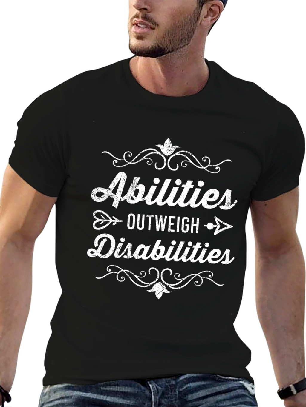 Abilities Outweigh Disabilities Graphic Tee