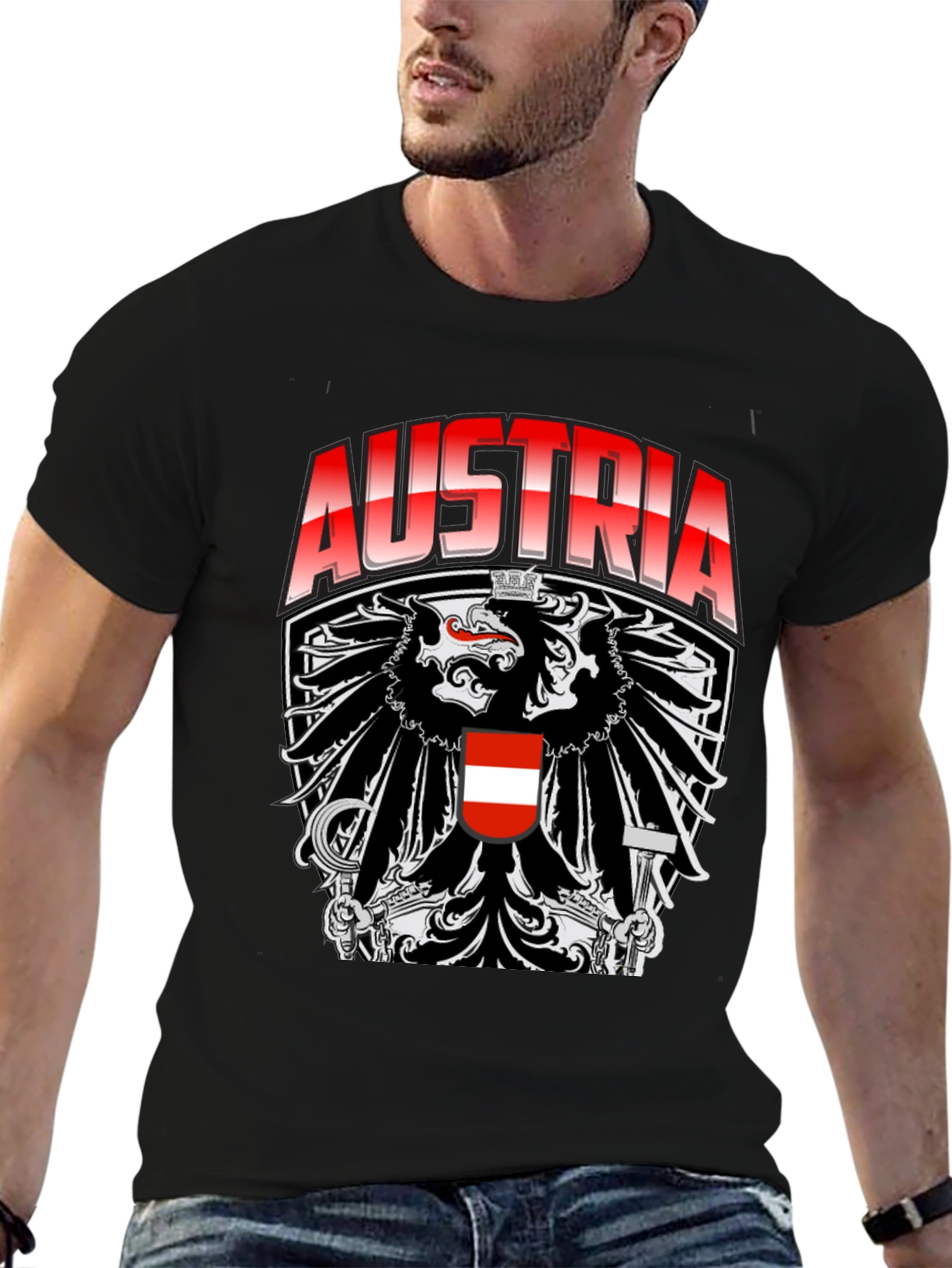 Austria Eagle Crest Graphic T-Shirt