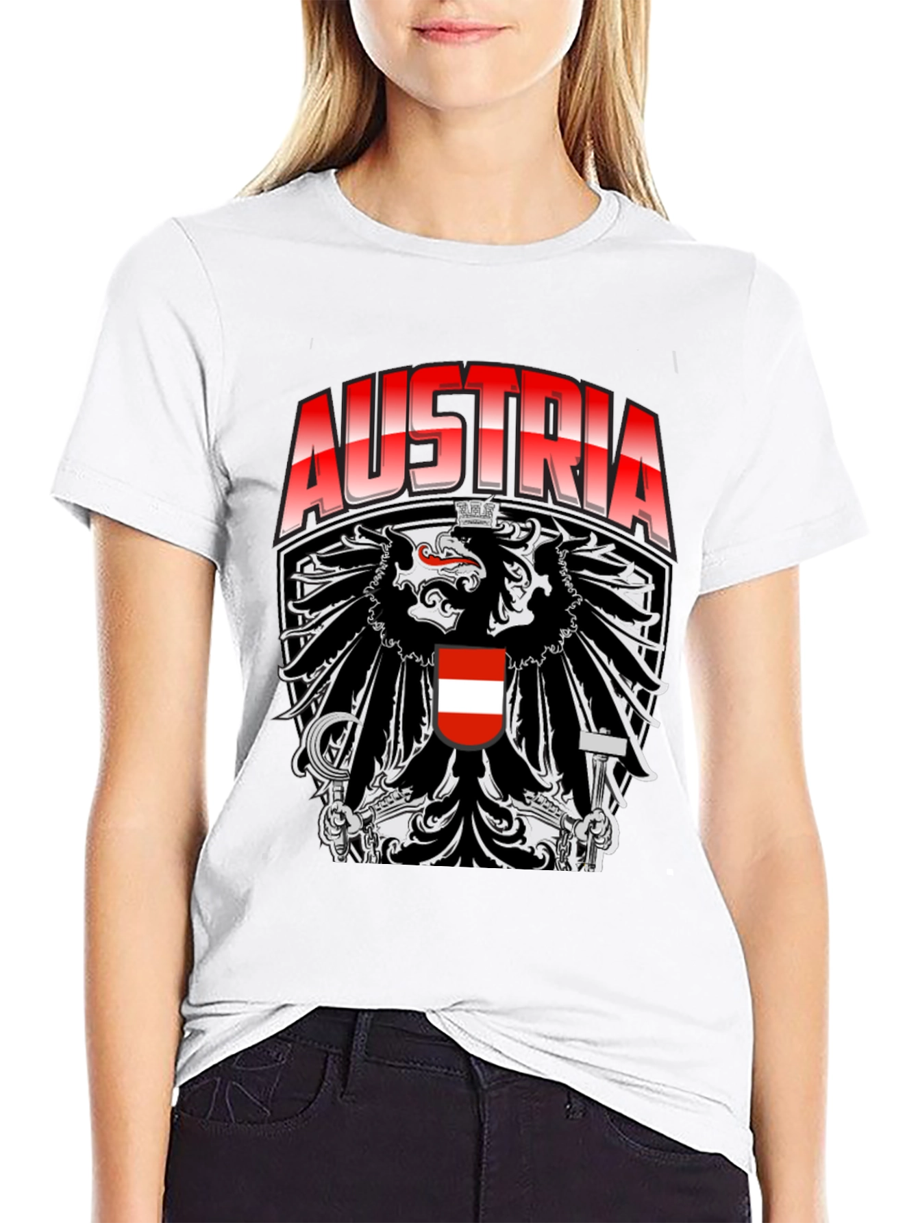 Austria Eagle Crest Graphic T-Shirt
