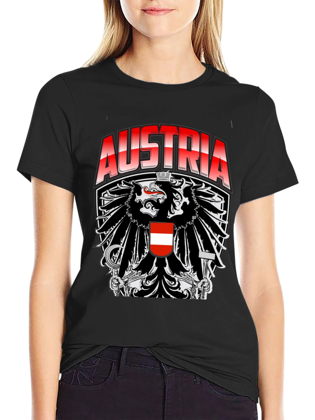 Austria Eagle Crest Graphic T-Shirt