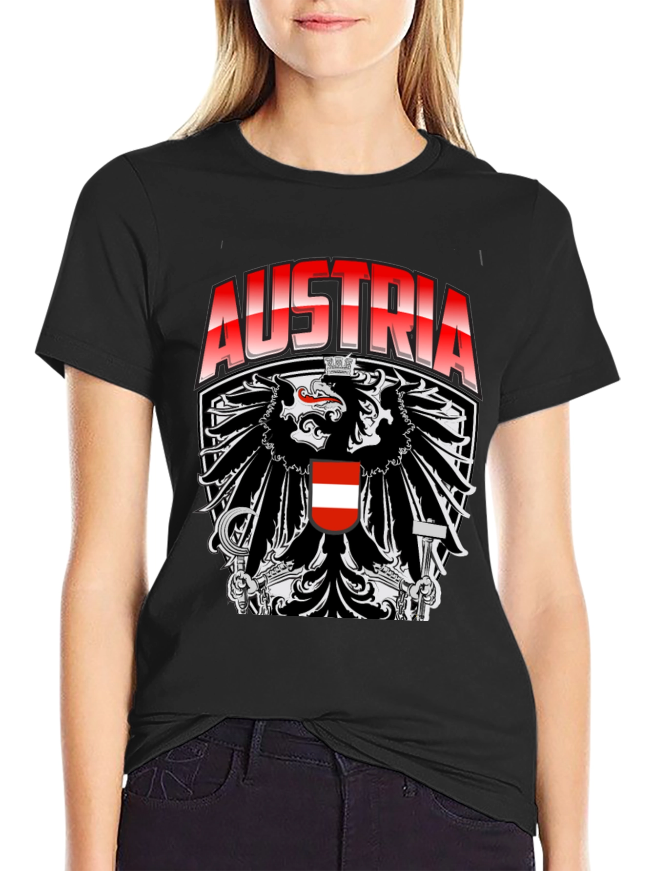Austria Eagle Crest Graphic T-Shirt