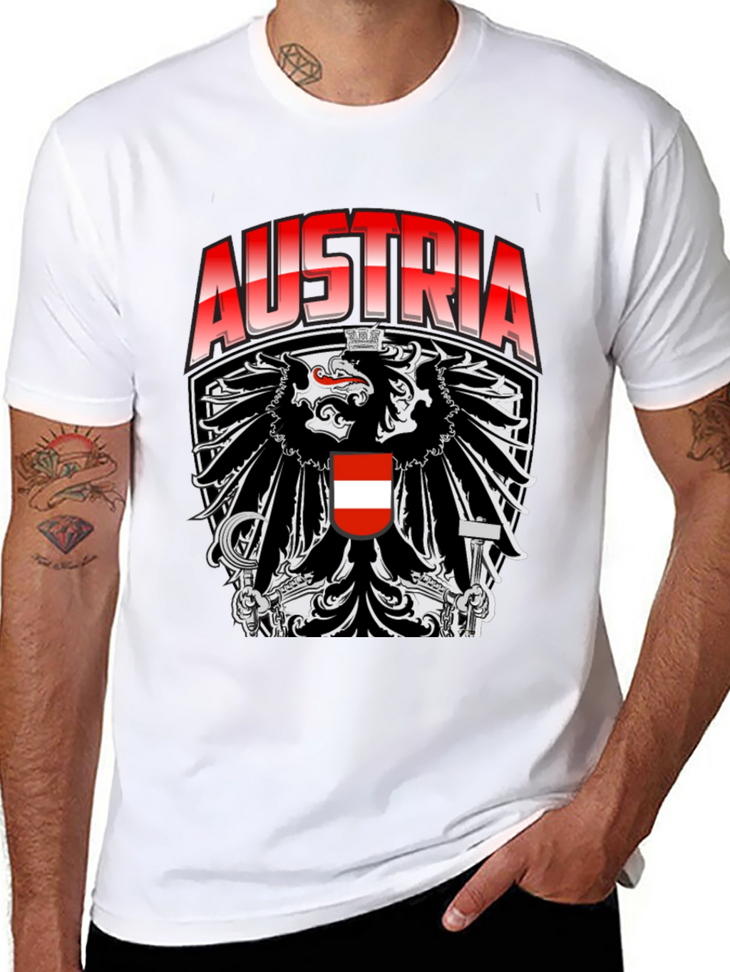 Austria Eagle Crest Graphic T-Shirt