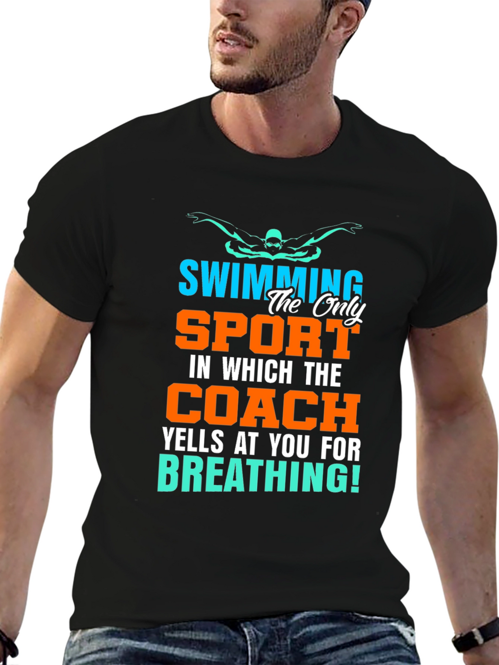 Funny Swimming Coach T-Shirt for Swimmers