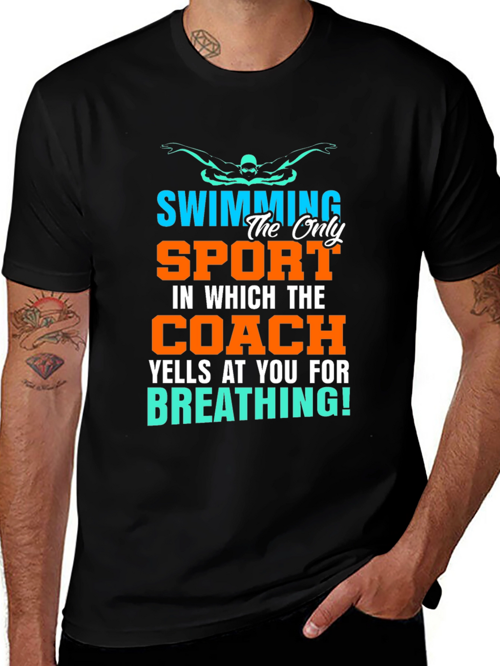 Funny Swimming Coach T-Shirt for Swimmers