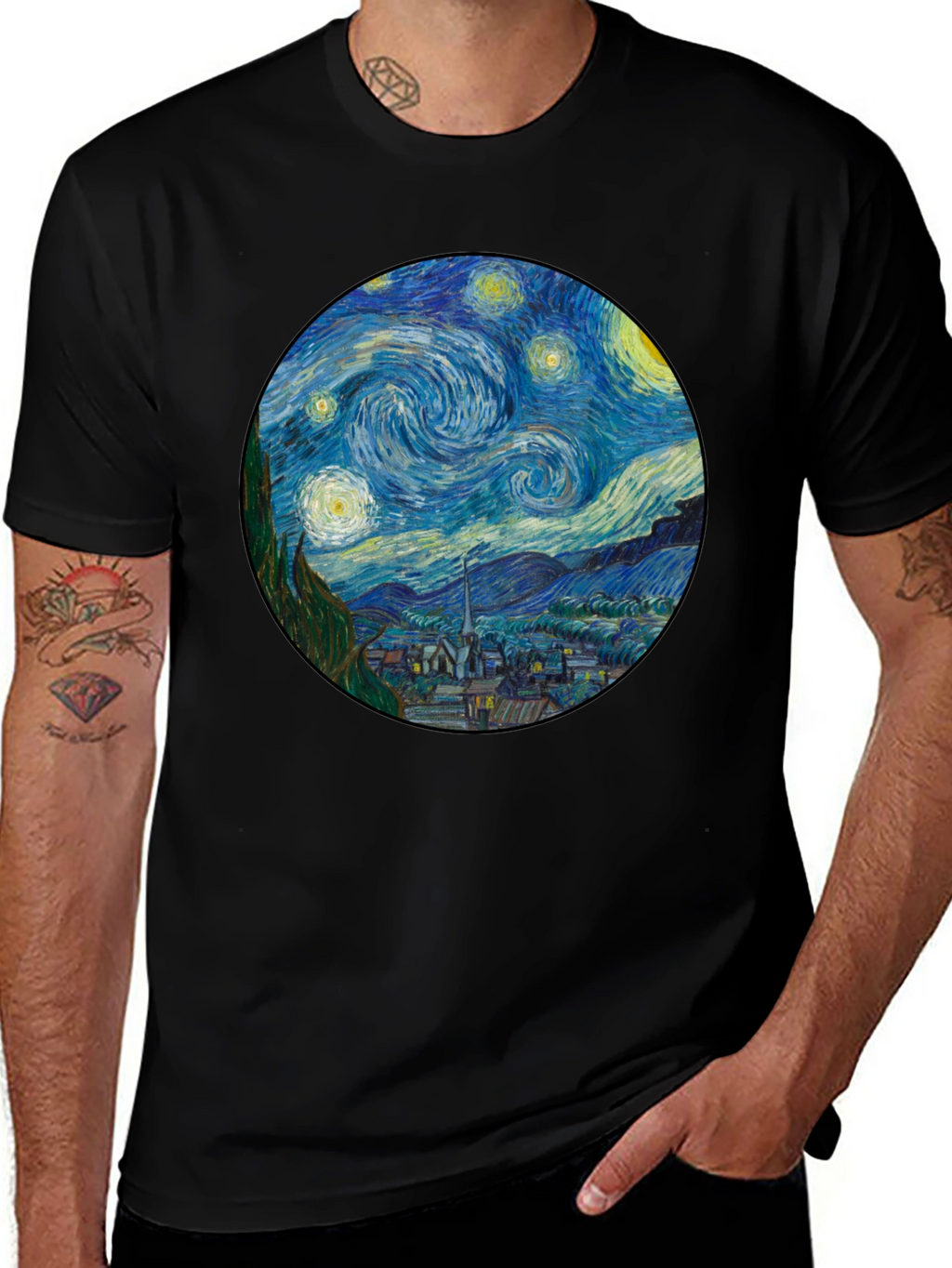 Starry Night Art T-Shirt
