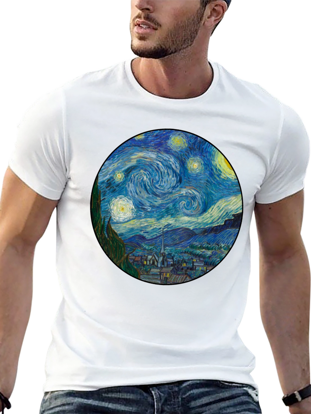 Starry Night Art T-Shirt