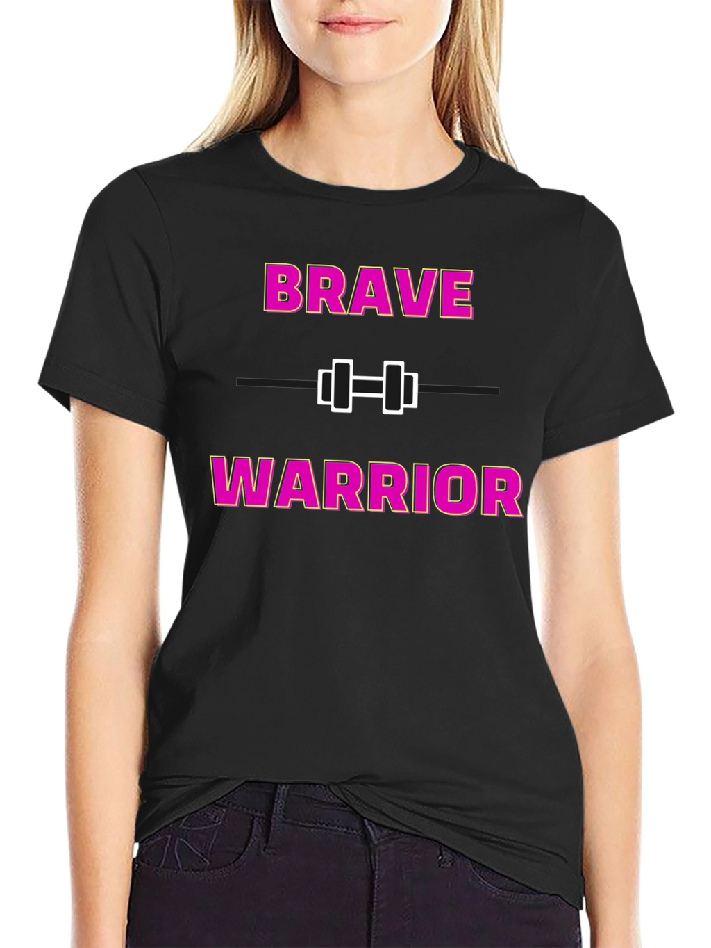 Brave Warrior Fitness T-Shirt - Motivational Gym Wear