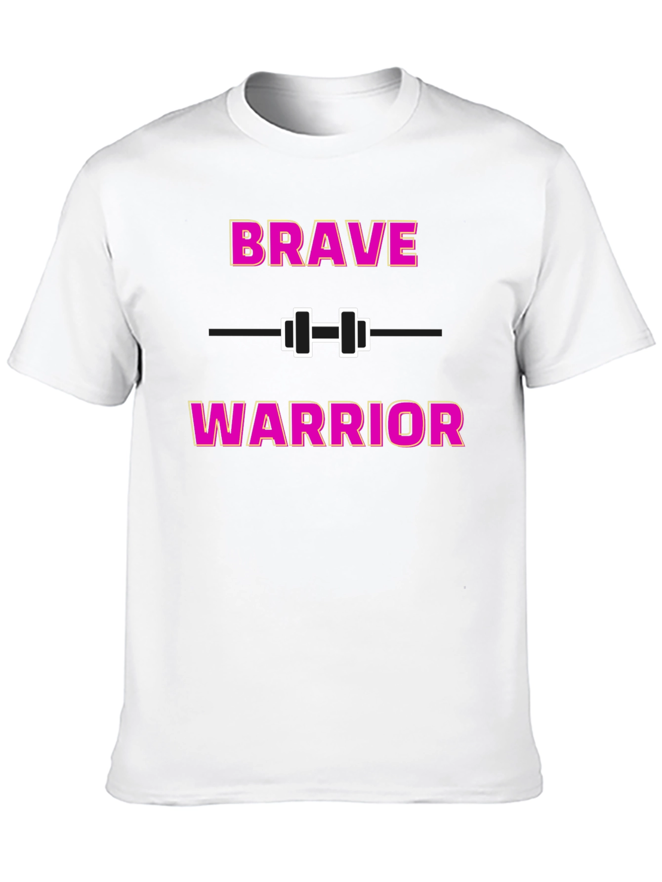 Brave Warrior Fitness T-Shirt - Motivational Gym Wear