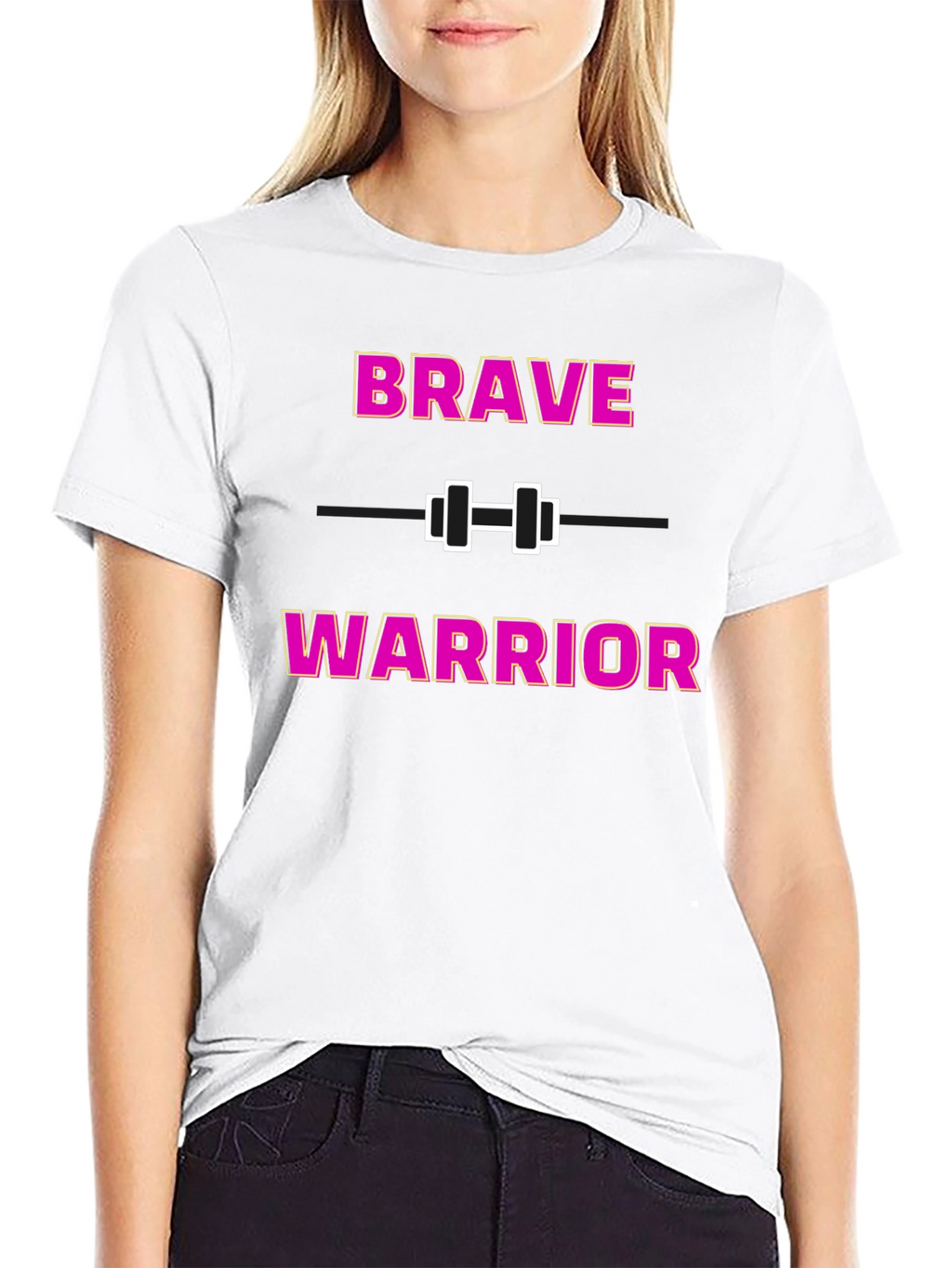 Brave Warrior Fitness T-Shirt - Motivational Gym Wear