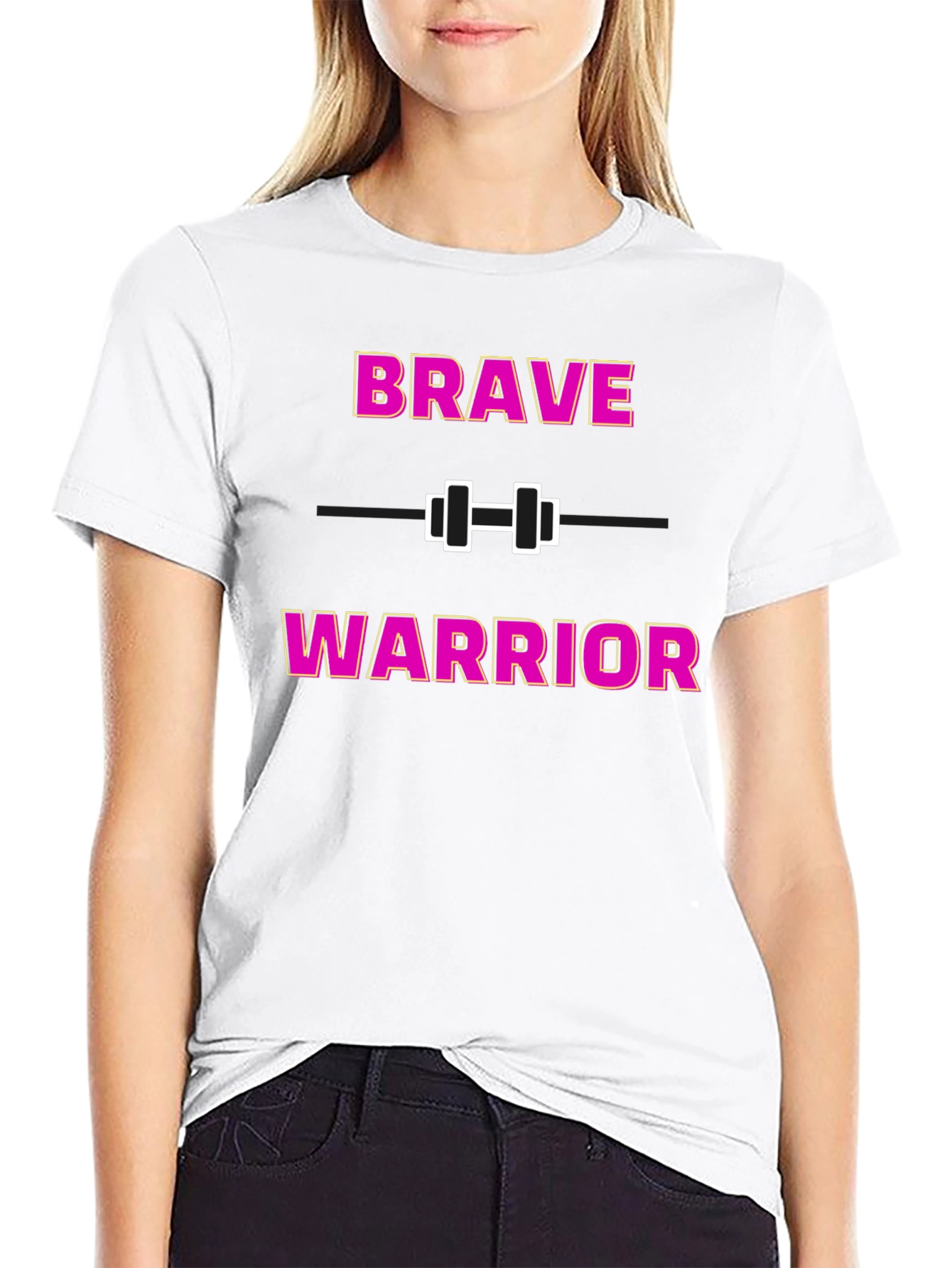 Brave Warrior Fitness T-Shirt - Motivational Gym Wear